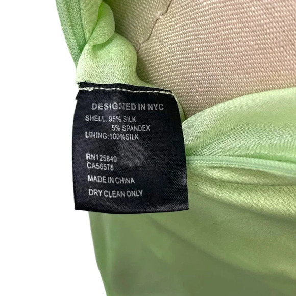 INTERMIX Paris‎ Silk Slip Dress Pistachio Green Size 0 - Picture 10 of 10